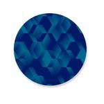 Capa Painel Redondo Geométrico Azul