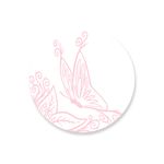 Capa Painel Redondo Borboleta Rosa 02