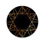 Capa Painel Redondo Geométrico Preto Estrela