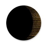 Capa Painel Redondo Geométrico Preto Brilho