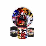 Kit Capa Painel + Trio Cilindro Power Rangers Ninja