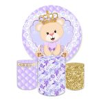 Kit Capa Painel + Trio Ursa Realeza Lilás