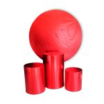 Kit Capa Painel + Trio Cilindros Metalizado Vermelho