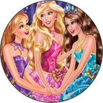 Capa Painel Redondo Decorativo Tema Barbie Girl Decoração Festa Infantil Menina