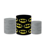 Trio Capas de Cilindros Sublimados Decorativo Tema Infantil Herói Menino Batman Decoração Liga das Justiça
