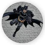 Capa Painel Redondo Decorativo Tema Batman Herói Decoração Festa Infantil