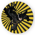 Capa Painel Redondo Decorativo Tema Batman Herói Decoração Festa Infantil