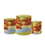 Trio Capas de Cilindros Sublimados Decorativo Tema Infantil Bolofofos Decoração Festa Menino Menina Colorido