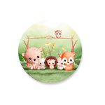 Capa Painel Redondo Decorativo Tema Bosque Animais Decoração Festa Infantil