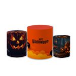 Trio Capas de Cilindros Sublimados Decorativo Tema Halloween Decoração Dia das Bruxas