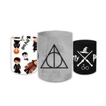 Trio Capas de Cilindros Sublimados Decorativo Tema Harry Potter Hogwarts Decoração Festa