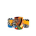 Trio Capas de Cilindros Sublimados Decorativo Tema Hotwheels Decoração Festa Menino