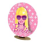 Capa Mini Painel Redondo 50x50cm Decorativo Tema Barbie Girl Menina Festa Decoração