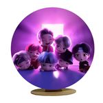 Capa Mini Painel Redondo 50x50cm Decorativo Tema BTS Kpop Decoração Festa