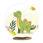 Capa Mini Painel Redondo 50x50cm Decorativo Tema Dino Baby Decoração Festa Infantil