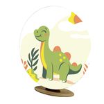 Capa Mini Painel Redondo 50x50cm Decorativo Tema Dino Baby Decoração Festa Infantil