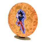 Capa Mini Painel Redondo 50x50cm Decorativo Tema Dragon Ball Anime Goku Decoração Festa