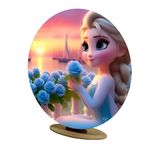 Capa Mini Painel Redondo 50x50cm Decorativo Tema Frozen Decoração Festa Menina