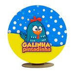 Capa Mini Painel Redondo 50x50cm Decorativo Tema Galinha Pintadinha Decoração Festa