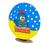 Capa Mini Painel Redondo 50x50cm Decorativo Tema Galinha Pintadinha Decoração Festa