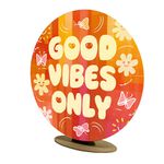 Capa Mini Painel Redondo 50x50cm Decorativo Tema Good Vibes Decoração Festa