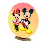 Capa Mini Painel Redondo 50x50cm Decorativo Tema Mickey e Minnie Decoração Festa