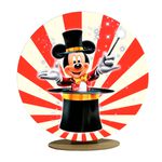 Capa Mini Painel Redondo 50x50cm Decorativo Tema Mickey e Minnie Decoração Festa