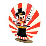 Capa Mini Painel Redondo 50x50cm Decorativo Tema Mickey e Minnie Decoração Festa