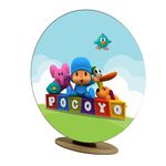 Capa Mini Painel Redondo 50x50cm Decorativo Tema Pocoyo Decoração Festa Infantil