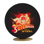 Capa Mini Painel Redondo 50x50cm Decorativo Tema Superman Decoração Festa Menina