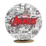 Capa Mini Painel Redondo 50x50cm Decorativo Tema Avengers Heróis Equipe Decoração Festa