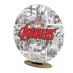 Capa Mini Painel Redondo 50x50cm Decorativo Tema Avengers Heróis Equipe Decoração Festa