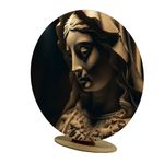 Capa Mini Painel Redondo 50x50cm Decorativo Tema Virgem Maria Santa Religioso Decoração