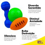 Kit Brinquedos Porte Médio Bola Halter Bola Futebol Americano - Big Bull Pet