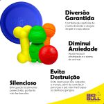 Kit Brinquedos Porte Grande Bola Frisbee Halter Osso Tartaruga - Big Bull Pet