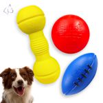 Kit Brinquedos Porte Grande Bola Halter Bola Futebol Americano - Big Bull Pet 