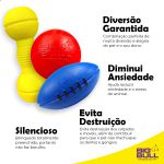 Kit Brinquedos Porte Grande Bola Halter Bola Futebol Americano - Big Bull Pet 