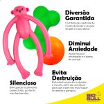 Kit Brinquedos Porte Pequeno Macaco Osso Bolinha - Big Bull Pet