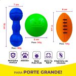 Kit Brinquedos Porte Médio Bola Halter Bola Futebol Americano - Big Bull Pet
