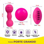 Kit Brinquedos Porte Grande Bola Halter Bola Futebol Americano - Big Bull Pet