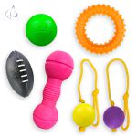 Kit Brinquedos Porte Médio Anel Halter Bola Fut Americano Bola Cabo de Guerra - Big Bull Pet