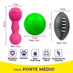 Kit Brinquedos Porte Médio Anel Halter Bola Fut Americano Bola Cabo de Guerra - Big Bull Pet