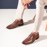 Sapato Derby Italiano Masculino Solado De Borracha