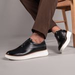 Tênis Masculino com Elástico Sneaker Naturali Titanium Preto