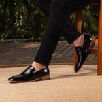 Sapato Social Loafer Premium Linha Toscana Preto