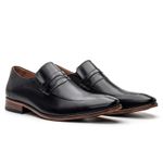 Sapato Social Premium Masculino Loafer Linha Braga Preto