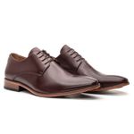 Sapato Social Premium Masculino Oxford Linha Braga Mouro