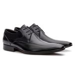 Sapato Masculino Derby Solado De Couro Premium