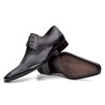 Sapato Masculino Derby Solado De Couro Premium