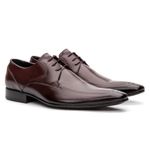 Sapato Masculino Derby Solado De Couro Premium